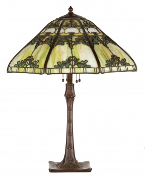 Rare Handel Overlay Cottonball Lamp